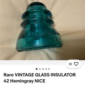 Teal Hemingray Glass Insulator